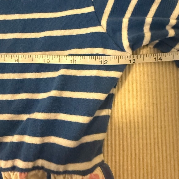Hanna Andersson Blue Striped and Floral Dress 6/7 - Picture 4 of 6